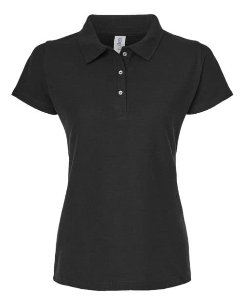 Tultex Women's 50/50 Sport Pique Polo in Black