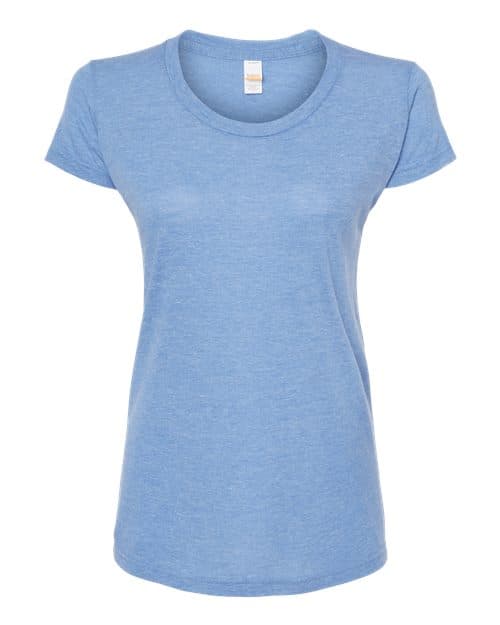 Tultex Women's Tri-Blend T-Shirt in Athletic Blue Tri Blend