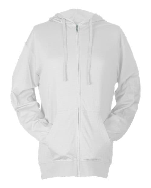 Tultex Unisex Beach Full-Zip Hooded Long Sleeve T-Shirt