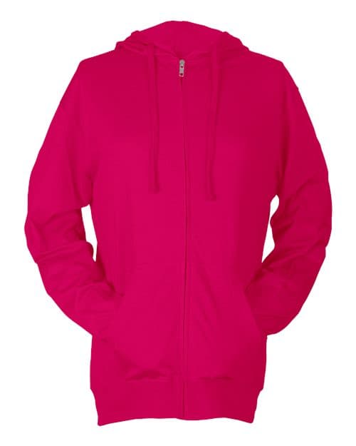 Tultex Unisex Beach Full-Zip Hooded Long Sleeve T-Shirt