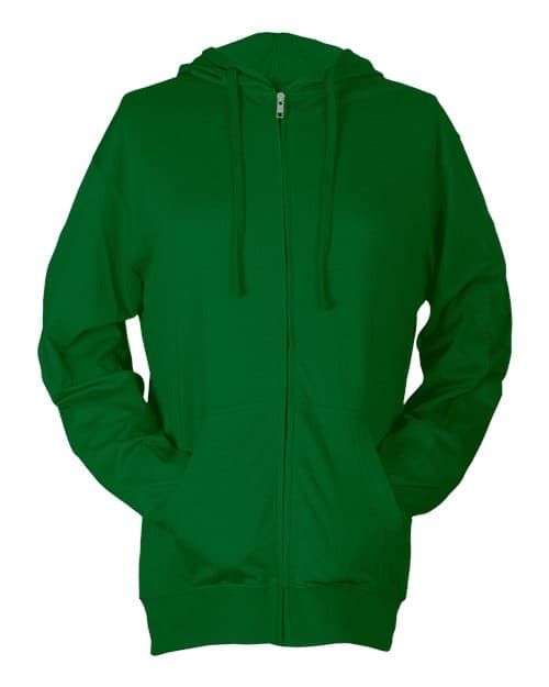 Tultex Unisex Beach Full-Zip Hooded Long Sleeve T-Shirt