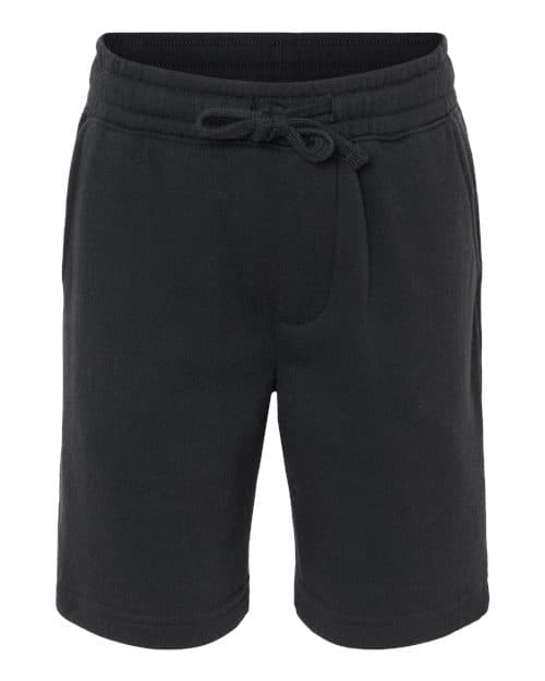 Independent Trading Co. Youth Lightweight Special Blend Fleece Shorts in Black