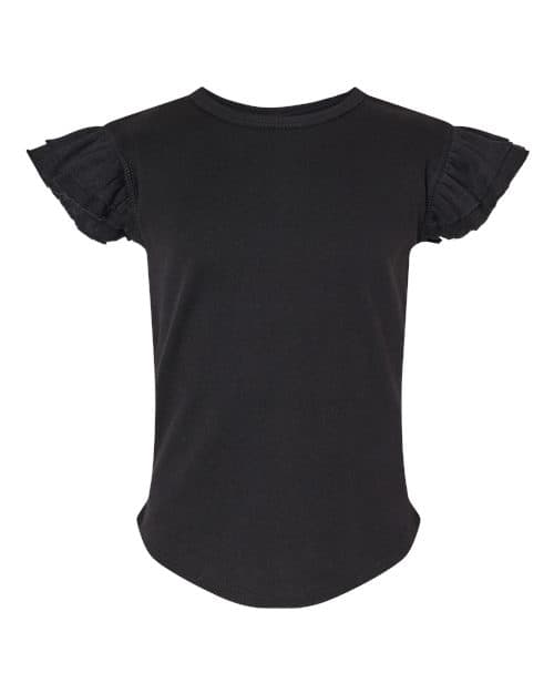 Rabbit Skins Toddler Flutter Sleeve Tee in Ballerina