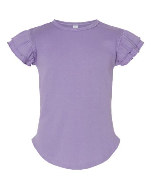 Rabbit Skins Toddler Flutter Sleeve Tee