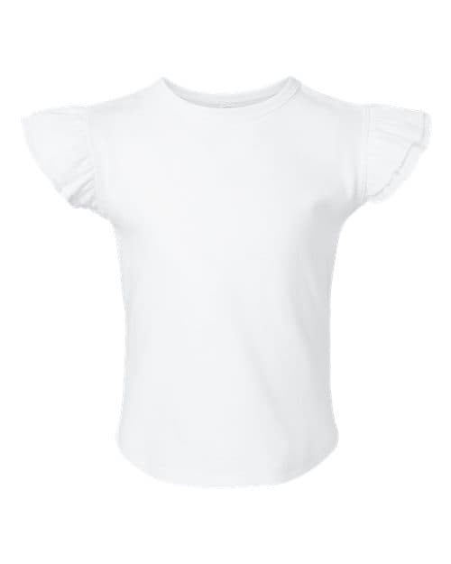 Rabbit Skins Toddler Flutter Sleeve Tee