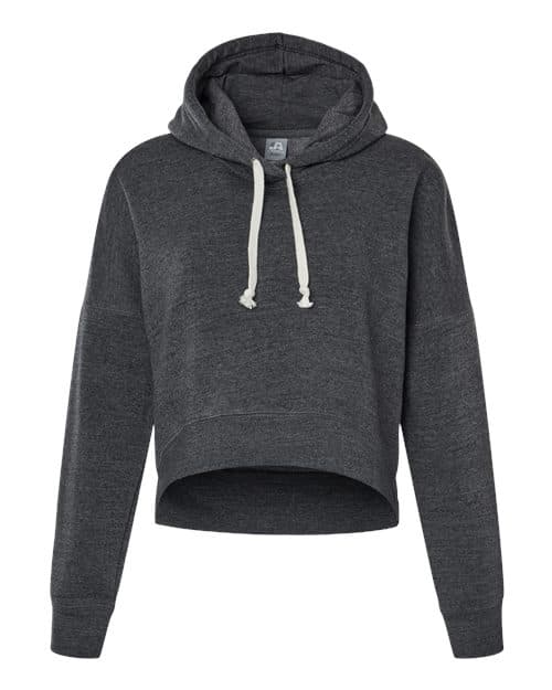 J. America Women's Crop Hooded Sweatshirt