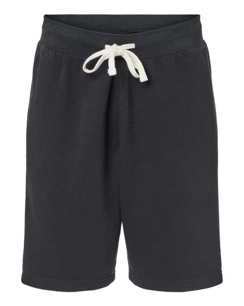 J. America Unisex Triblend Fleece Shorts in Black Solid