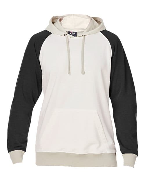 J. America Unisex Vintage Tricolor Hooded Sweatshirt
