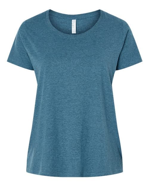 LAT Women's Curvy Collection Fine Jersey Tee
