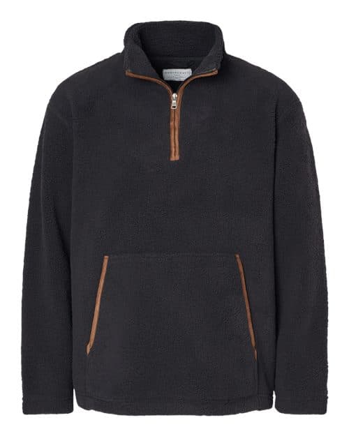 Boxercraft Men's Everest Fleece Quarter-Zip Pullover in Black