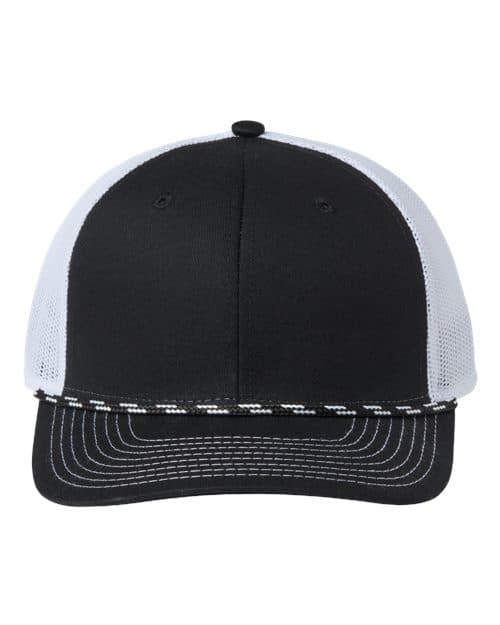 The Game Everyday Rope Trucker Cap in Black/ White