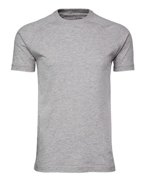 BELLA + CANVAS Men's Heather CVC Raglan Tee in Athletic Heather