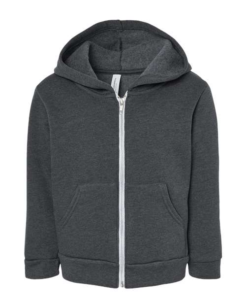 BELLA + CANVAS Toddler Sponge Fleece Full-Zip Hoodie Sweatshirt