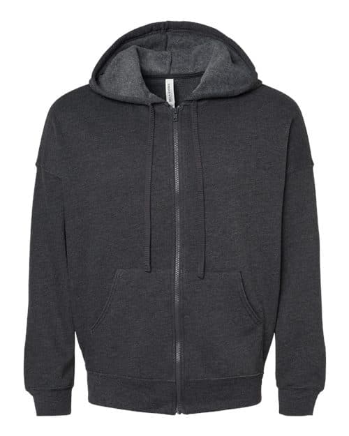 BELLA + CANVAS Unisex Sponge Fleece DTM Full-Zip Hoodie Sweatshirt
