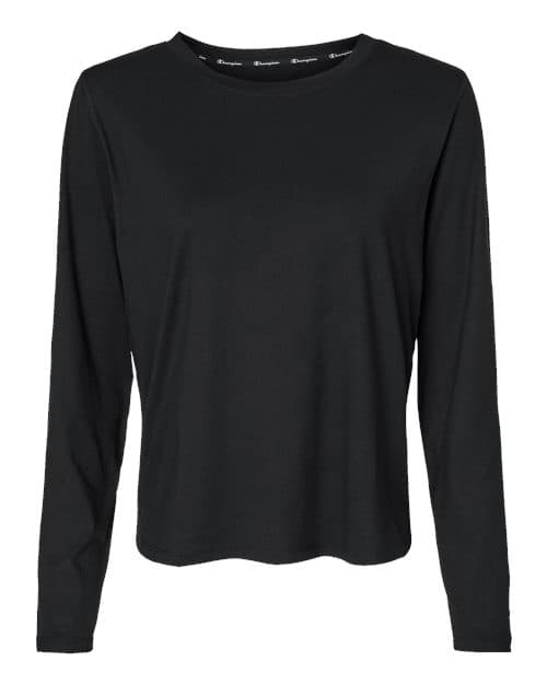 Champion Women's Sport Soft Touch Long Sleeve T-Shirt in Black