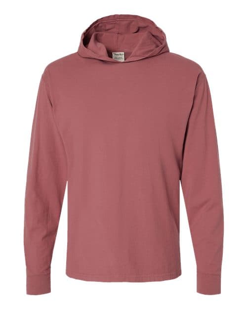 ComfortWash by Hanes Unisex Garment-Dyed Jersey Hooded Long Sleeve T-Shirt