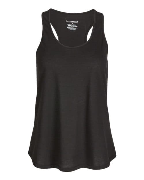 Boxercraft Women's Essential Racerback Tank Top in Black