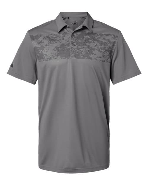 Adidas Men's Camo Chest Print Polo