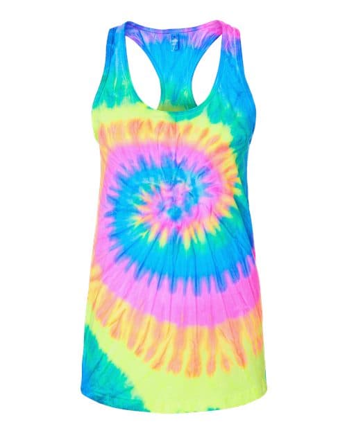 Colortone Women's Tie-Dyed Racerback Tank Top