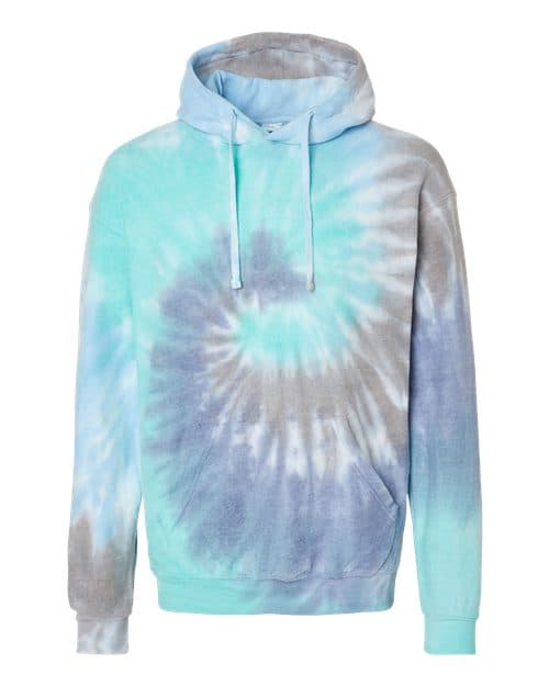 Colortone Unisex Tie-Dyed Cloud Inside-Out Fleece Hooded Sweatshirt