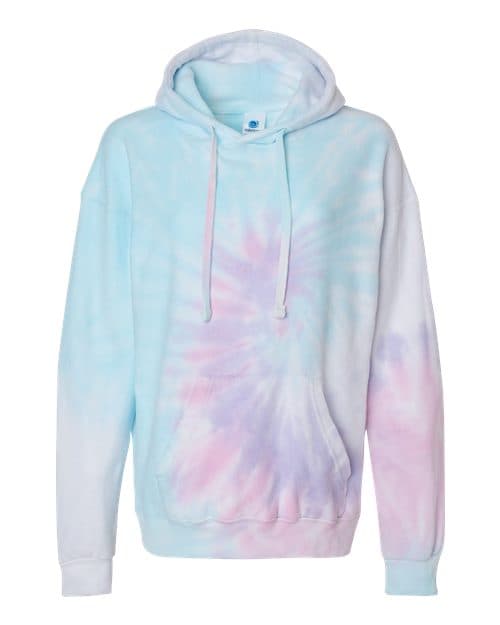 Colortone Unisex Tie-Dyed Cloud Inside-Out Fleece Hooded Sweatshirt