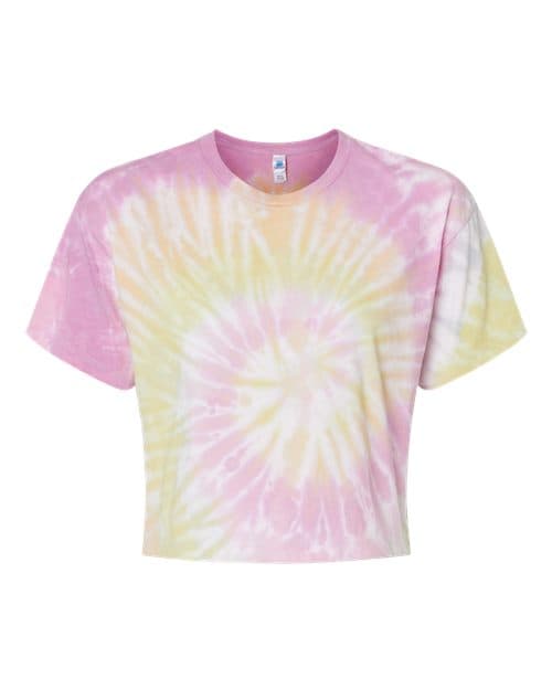 Colortone Women's Tie-Dyed Crop T-Shirt