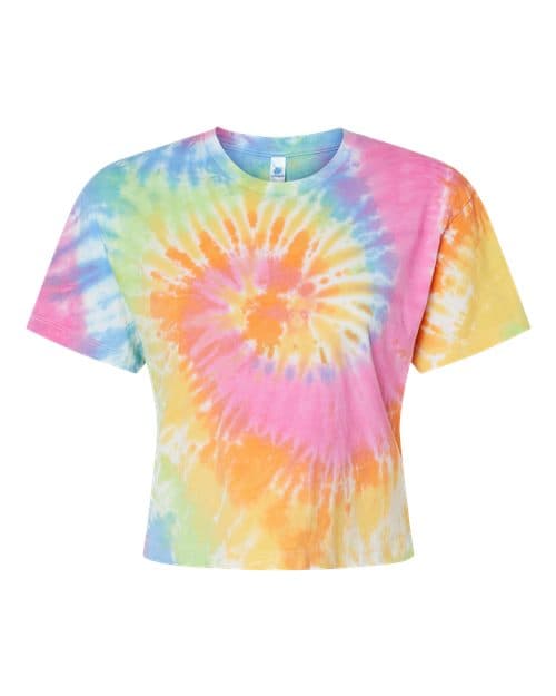 Colortone Women's Tie-Dyed Crop T-Shirt