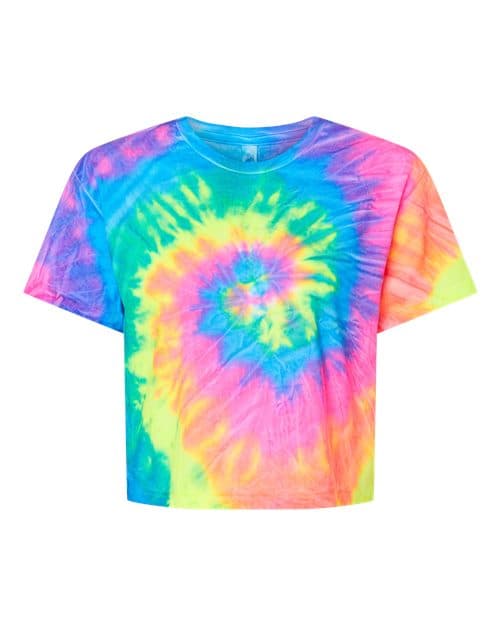 Colortone Women's Tie-Dyed Crop T-Shirt