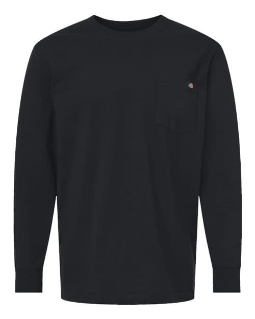 Dickies Men's Traditional Heavyweight Long Sleeve T-Shirt in Black