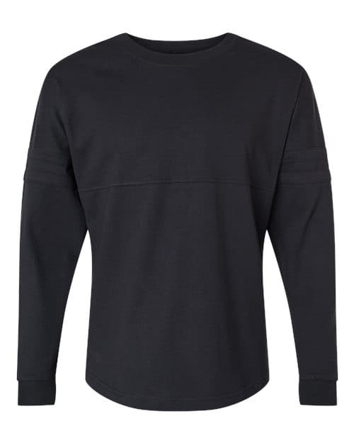 Boxercraft Women's Pom Pom Long Sleeve Jersey T-Shirt in Black