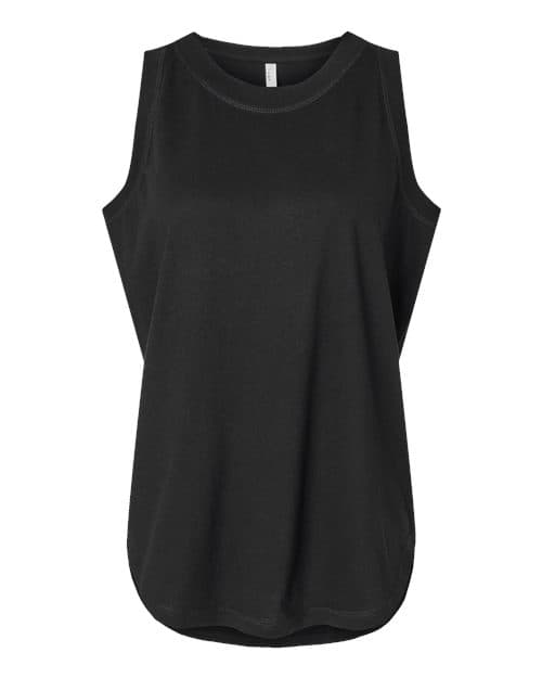LAT Women's Relaxed Fine Jersey Tank in Black