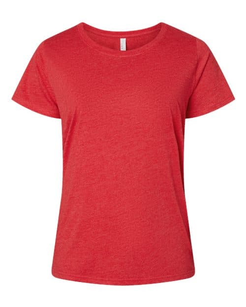 LAT Women's Curvy Collection Fine Jersey Tee