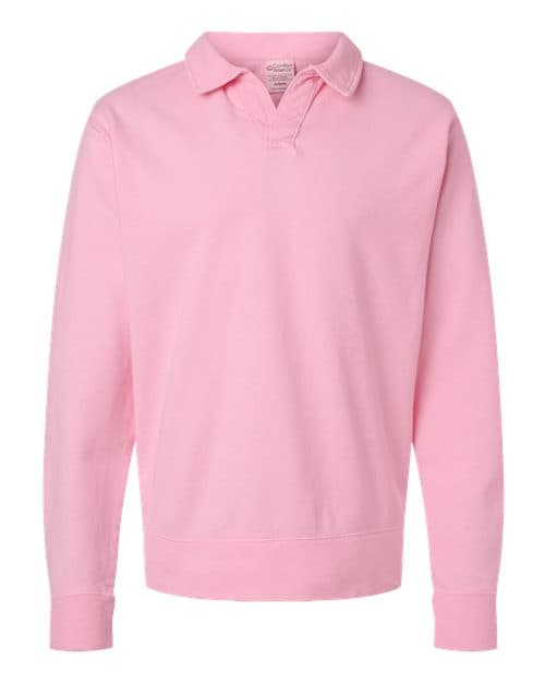 ComfortWash by Hanes Unisex Garment-Dyed Polo Collar Sweatshirt