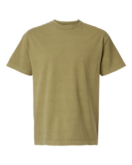 American Apparel Unisex Heavyweight Cotton Garment-Dyed Tee in Faded Army