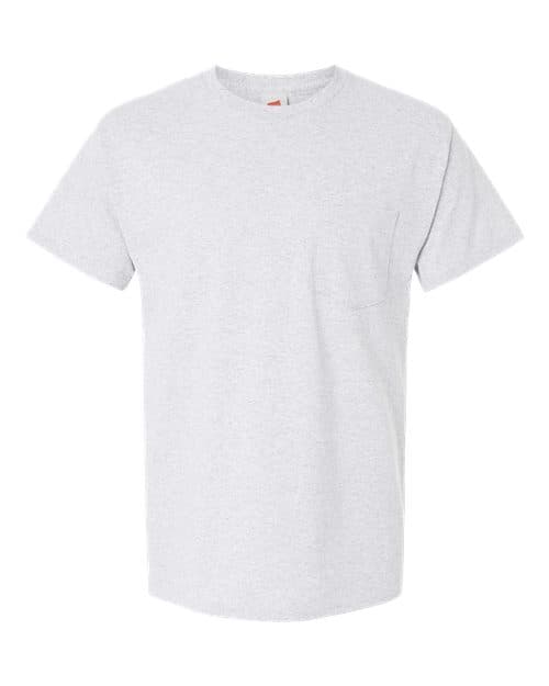 Hanes Unisex Essential-T Pocket T-Shirt in Ash