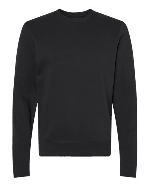 J. America Unisex BTB Fleece Crewneck Sweatshirt in Black