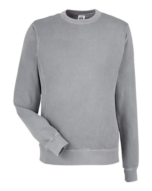 J. America Unisex Pigment-Dyed Fleece Crewneck Sweatshirt