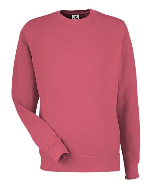 J. America Unisex Pigment-Dyed Fleece Crewneck Sweatshirt