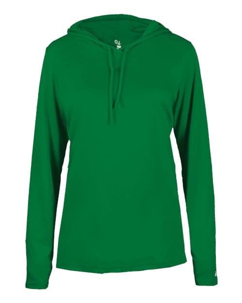 Badger Women's B-Core Hooded Long Sleeve T-Shirt