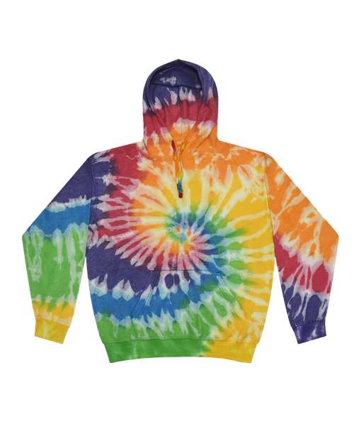 Colortone Unisex Tie-Dyed Cloud Inside-Out Fleece Hooded Sweatshirt