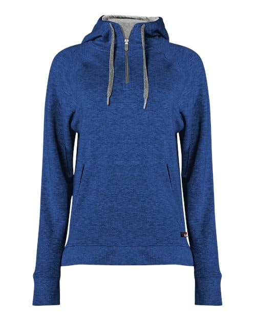 Badger Women's FitFlex French Terry Quarter-Zip Hooded Pullover