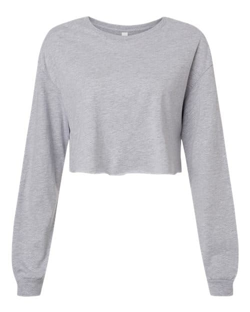 BELLA + CANVAS Women's FWD Fashion Crop Long Sleeve Tee in Athletic Heather