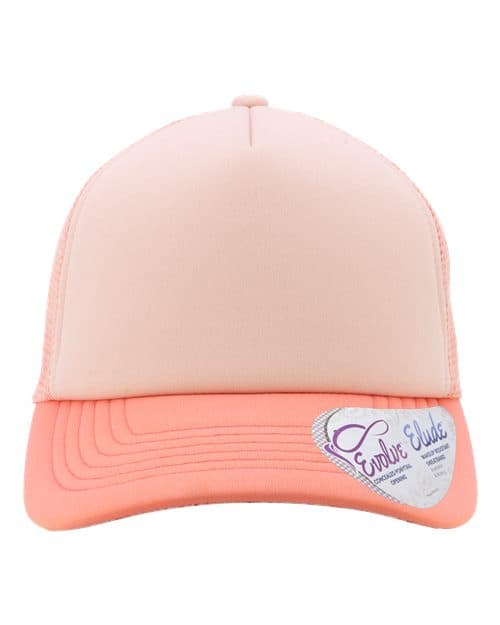 Infinity Her Women's Foam Trucker Cap in Dusty Pink/ Pink/ Peachy Pink/ Butterfly