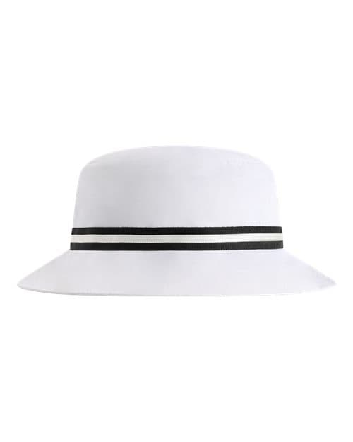 Imperial The Oxford Performance Bucket Hat in White/ Black