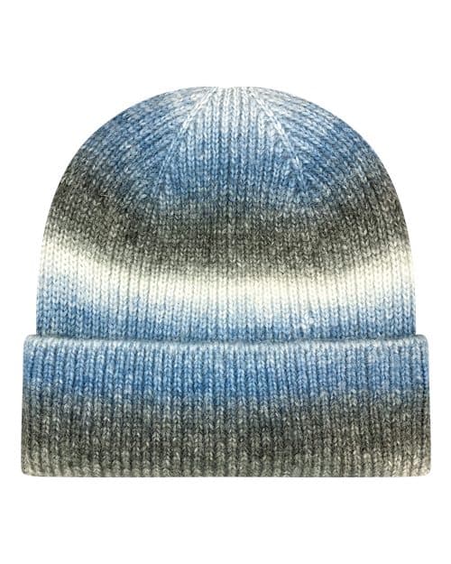 LEGACY Tie-Dyed Ribbed Beanie in Blue Ice