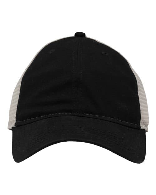 Sportsman Mesh Dad Hat Fit in Black/ Stone