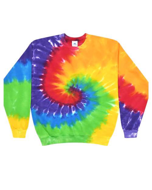 Colortone Unisex Tie-Dyed Fleece Crewneck Sweatshirt