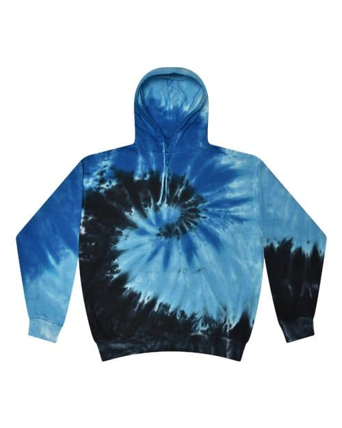 Colortone Unisex Tie-Dyed Hooded Sweatshirt in Blue Ocean
