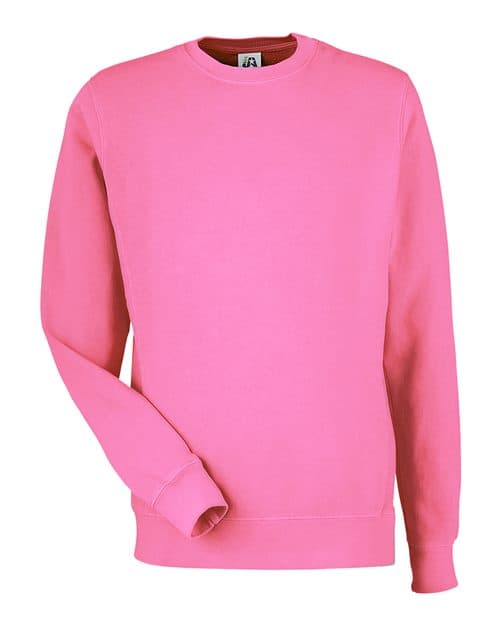 J. America Unisex Pigment-Dyed Fleece Crewneck Sweatshirt