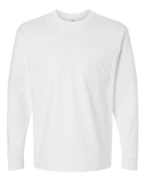 American Apparel Unisex Super Heavyweight Long Sleeve Pocket Tee
